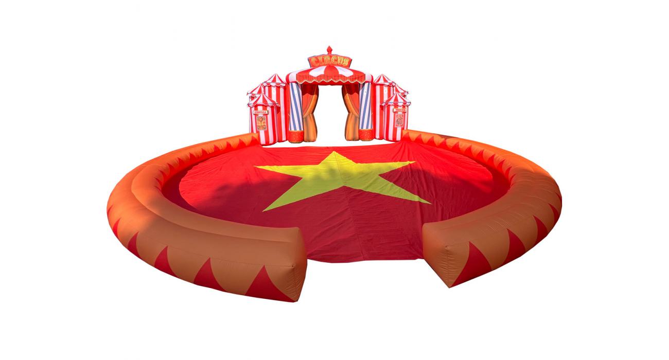 Inflable decoratiu de pista de circ per a esdeveniments i festes temàtiques